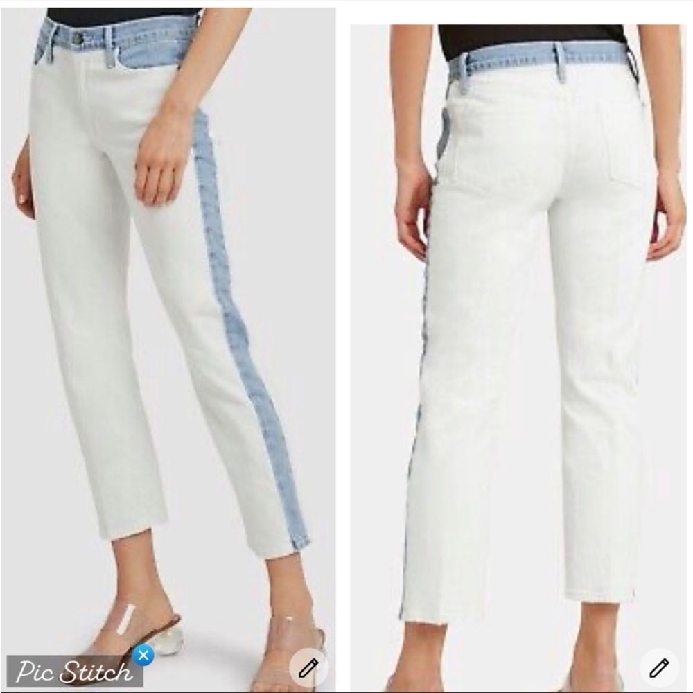 FRAME DENIM Le High Waist Colorblock Straight Leg Jeans Size 29